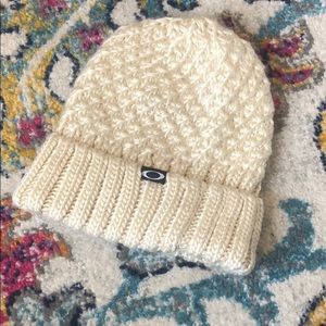 Oakley off-white knit beanie